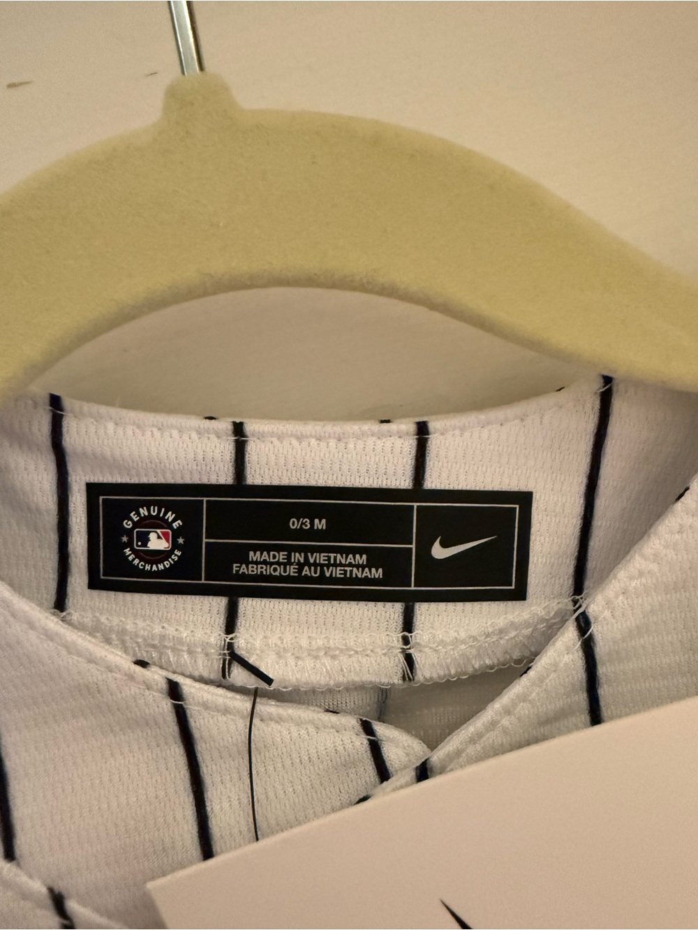 Nike baby White Jersey with Pinstripes